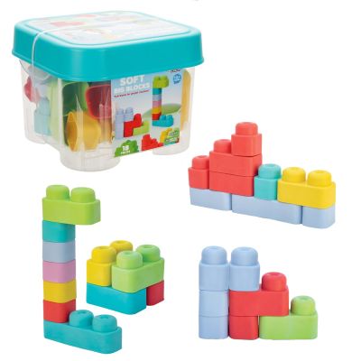 Строителен комплект, Dede, Soft Big Blocks, 18 части