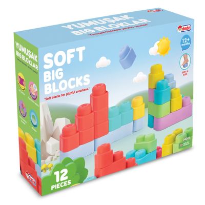 Строителен комплект, Dede, Soft Big Blocks, 12 части