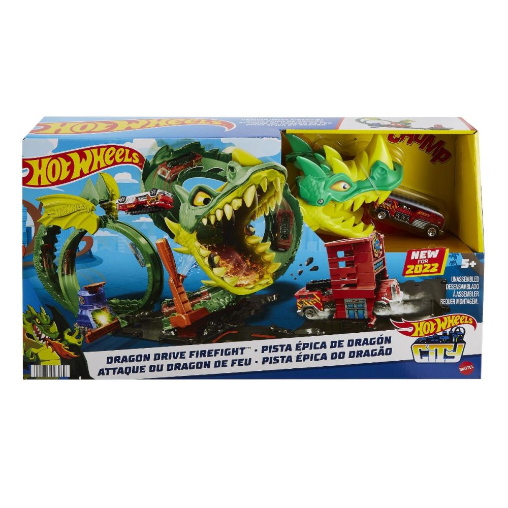 Комплект за игра, Hot Wheels, Дракон с пламъци