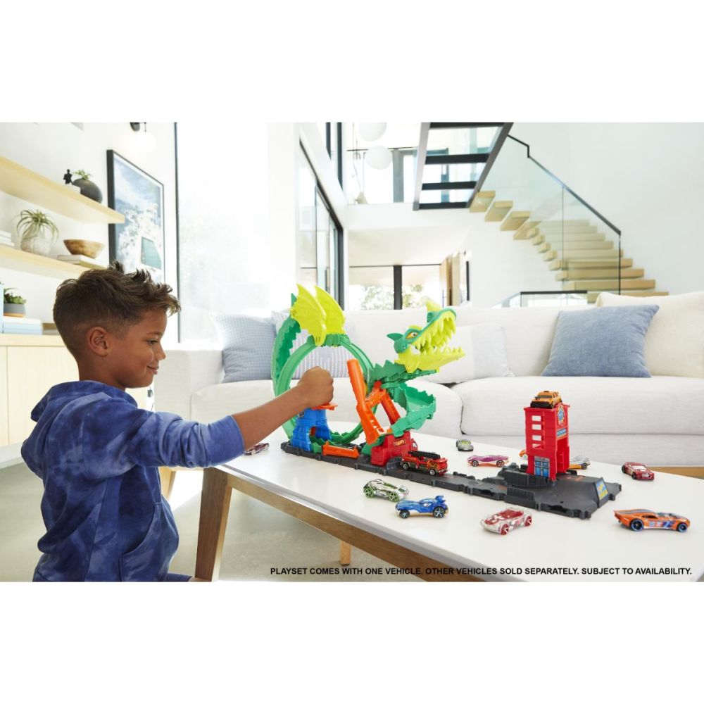 Комплект за игра, Hot Wheels, Дракон с пламъци