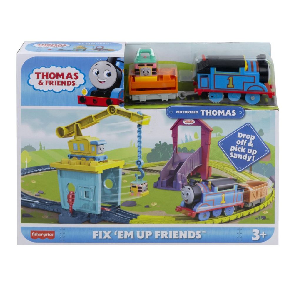 Комплект за игра Thomas, Локомотив с релса и кран