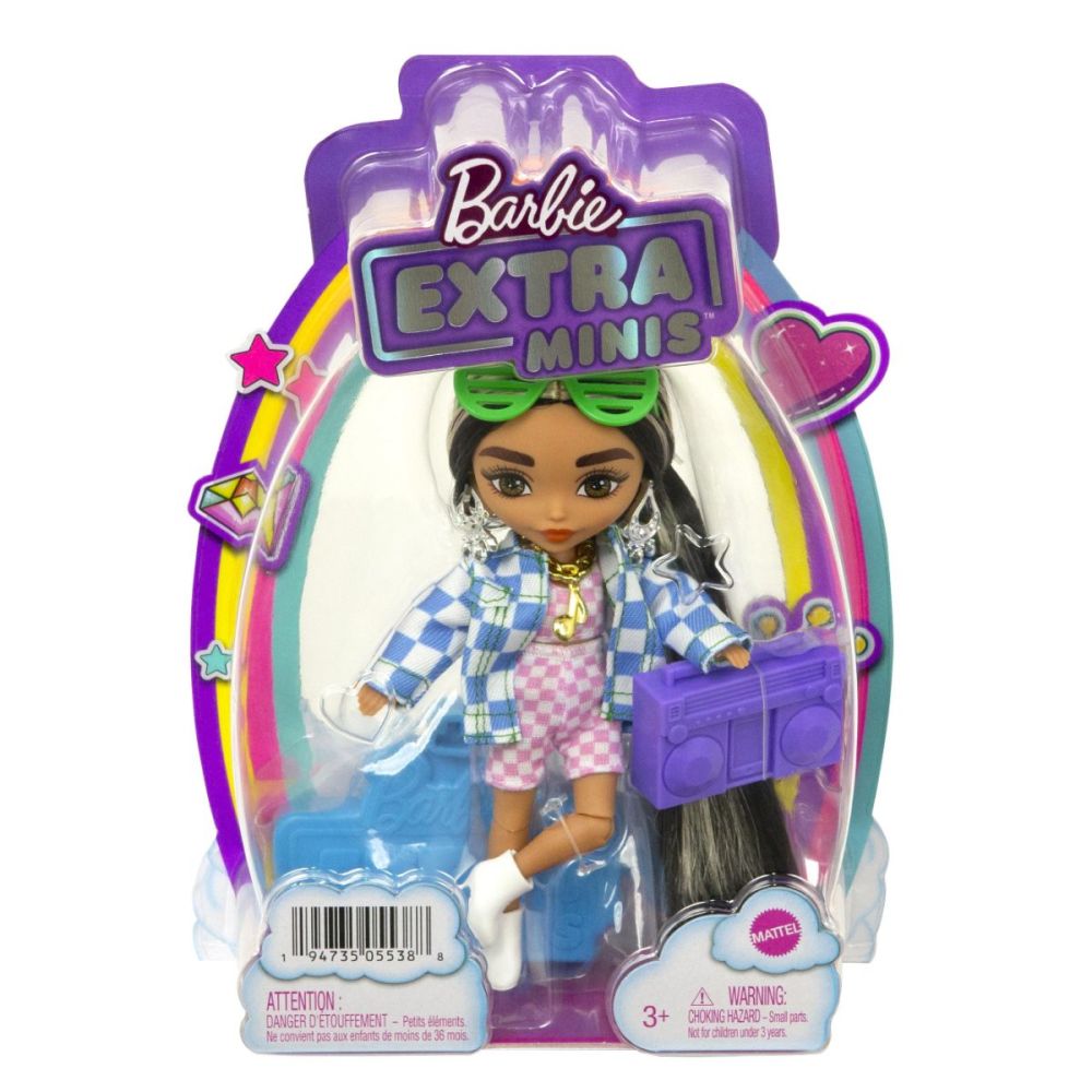 Кукла Barbie с дълга коса и аксесоари, Extra Minis, HGP64