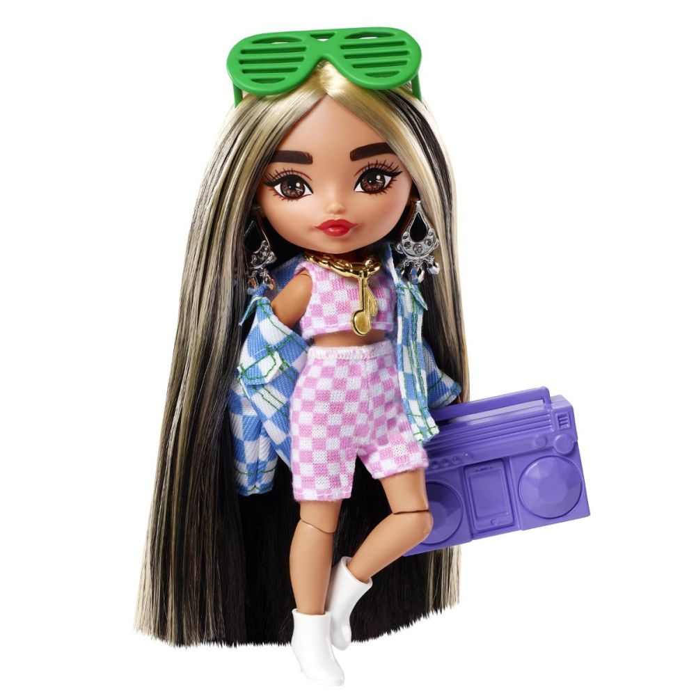 Кукла Barbie с дълга коса и аксесоари, Extra Minis, HGP64