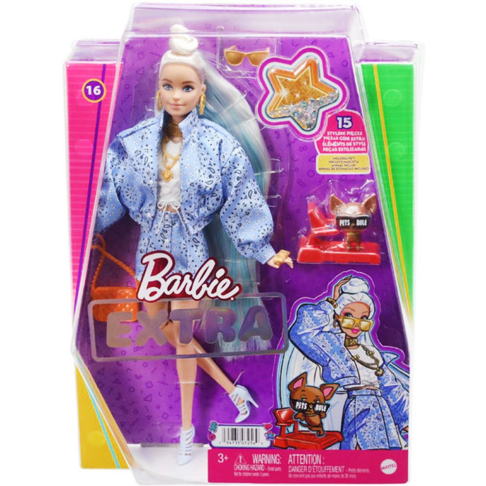 Кукла Barbie Extra с 15 аксесоара