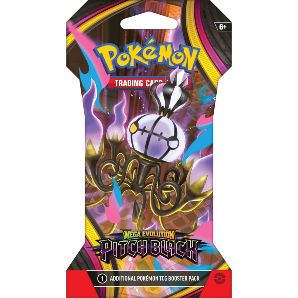 Комплект карти за игра, Pokemon TCG, Mega Evolution, Pitch Black, Sleeved Booster
