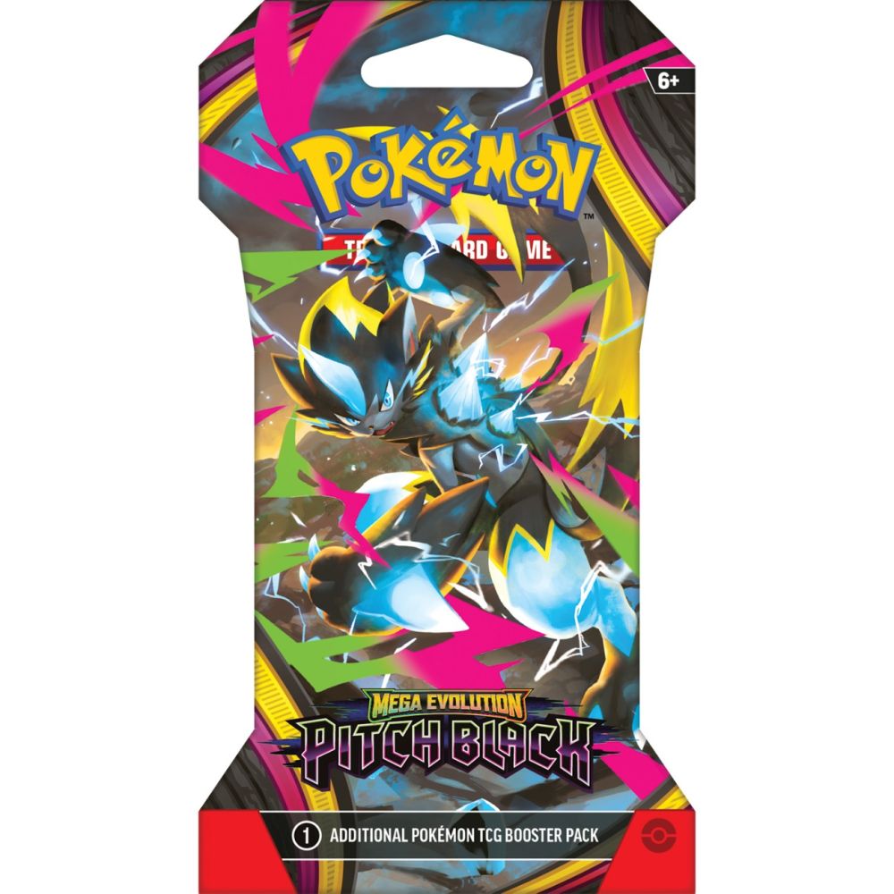 Комплект карти за игра, Pokemon TCG, Mega Evolution, Pitch Black, Sleeved Booster