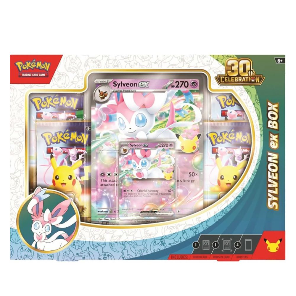 Комплект карти за игра, Pokemon TCG, Celebration 30Th, Sylveon EX