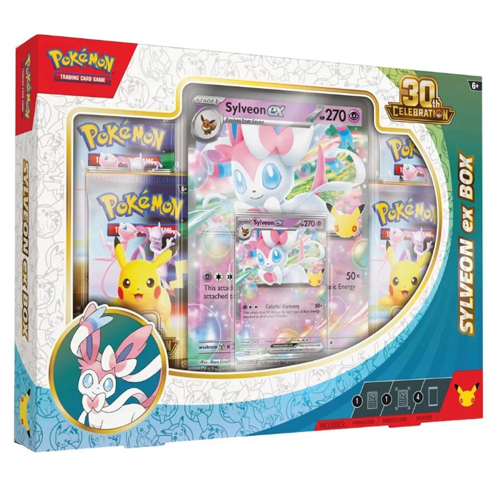 Комплект карти за игра, Pokemon TCG, Celebration 30Th, Sylveon EX