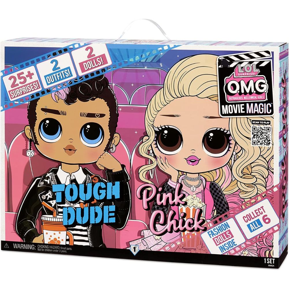 Комплект от 2 кукли LOL Surprise OMG Movie Magic, Tough Dude si Pink Chick