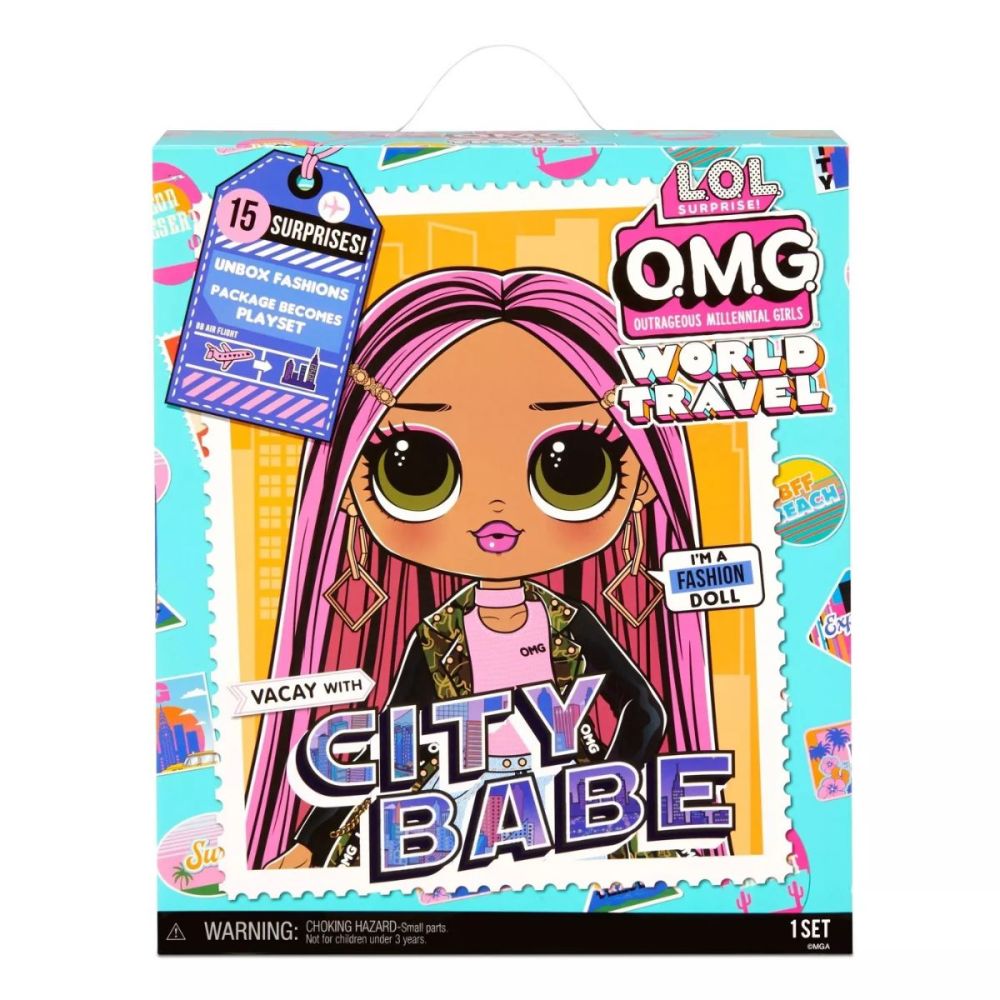 Кукла LOL Surprise OMG World Travel, City Babe с 15 изненади, 576587EUC