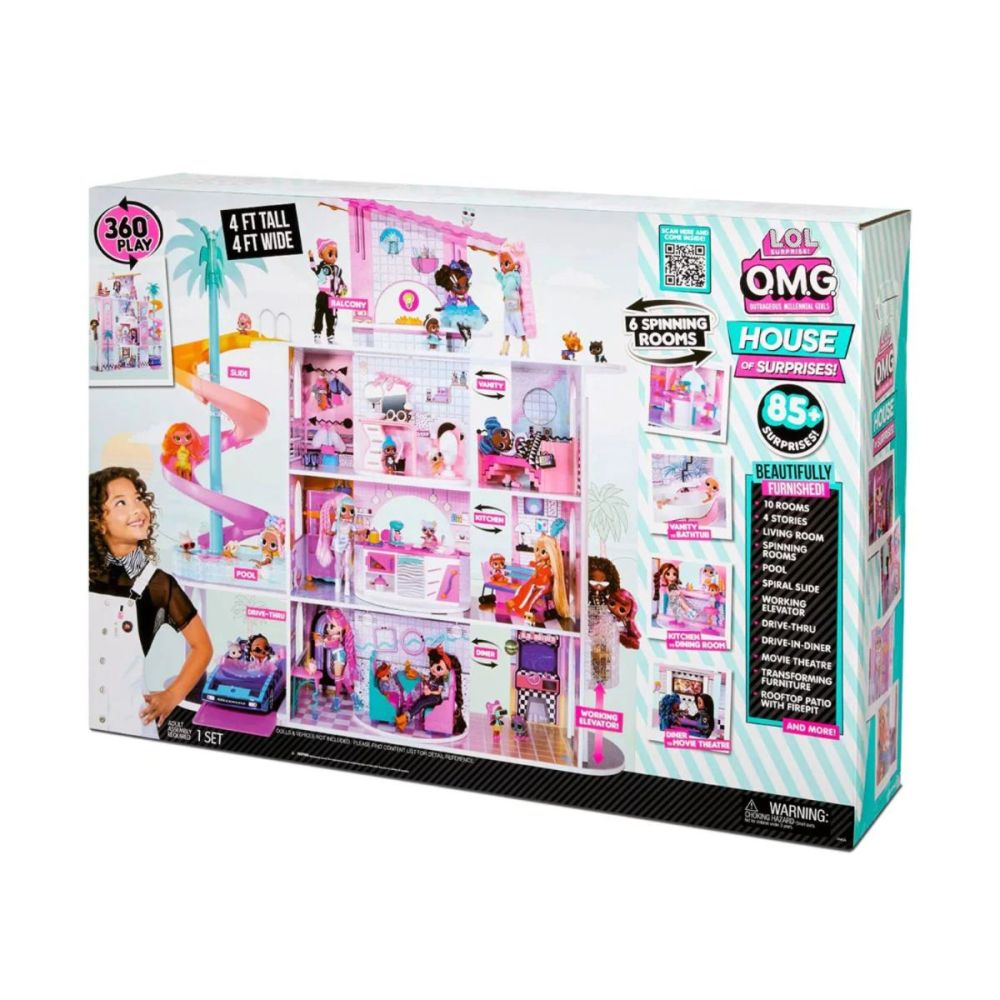 LOL Surprise OMG House of Surprises, Дървена къщичка за кукли с 85 изненади
