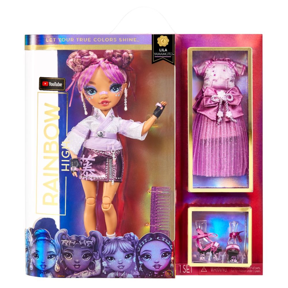 Кукла Rainbow High Fashion Doll, S4, Лила Ямамото, 578338