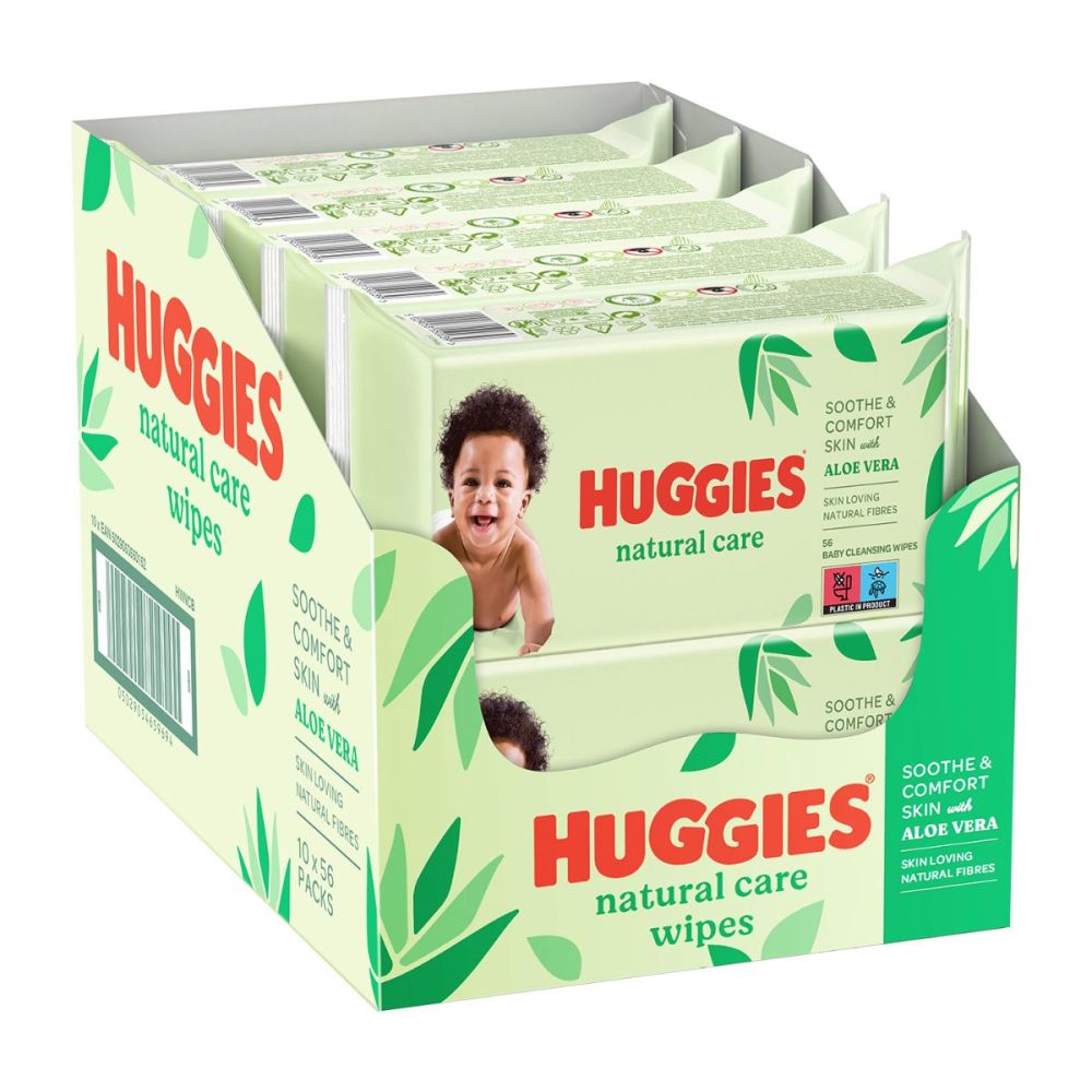 Мокри кърпички за бебета, Huggies Care, 56 x 10, 560 бр.