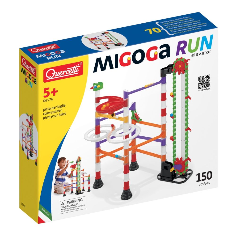 Строителен комплект, Quercetti, Migoga Marble Run Elevator, 150 части