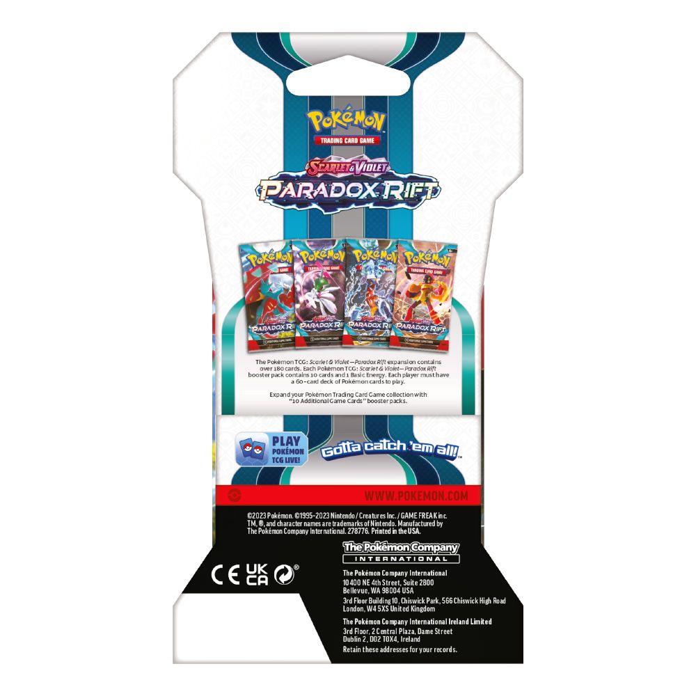 Комплект карти за игра, Pokemon TCG, Paradox Rift, Blister