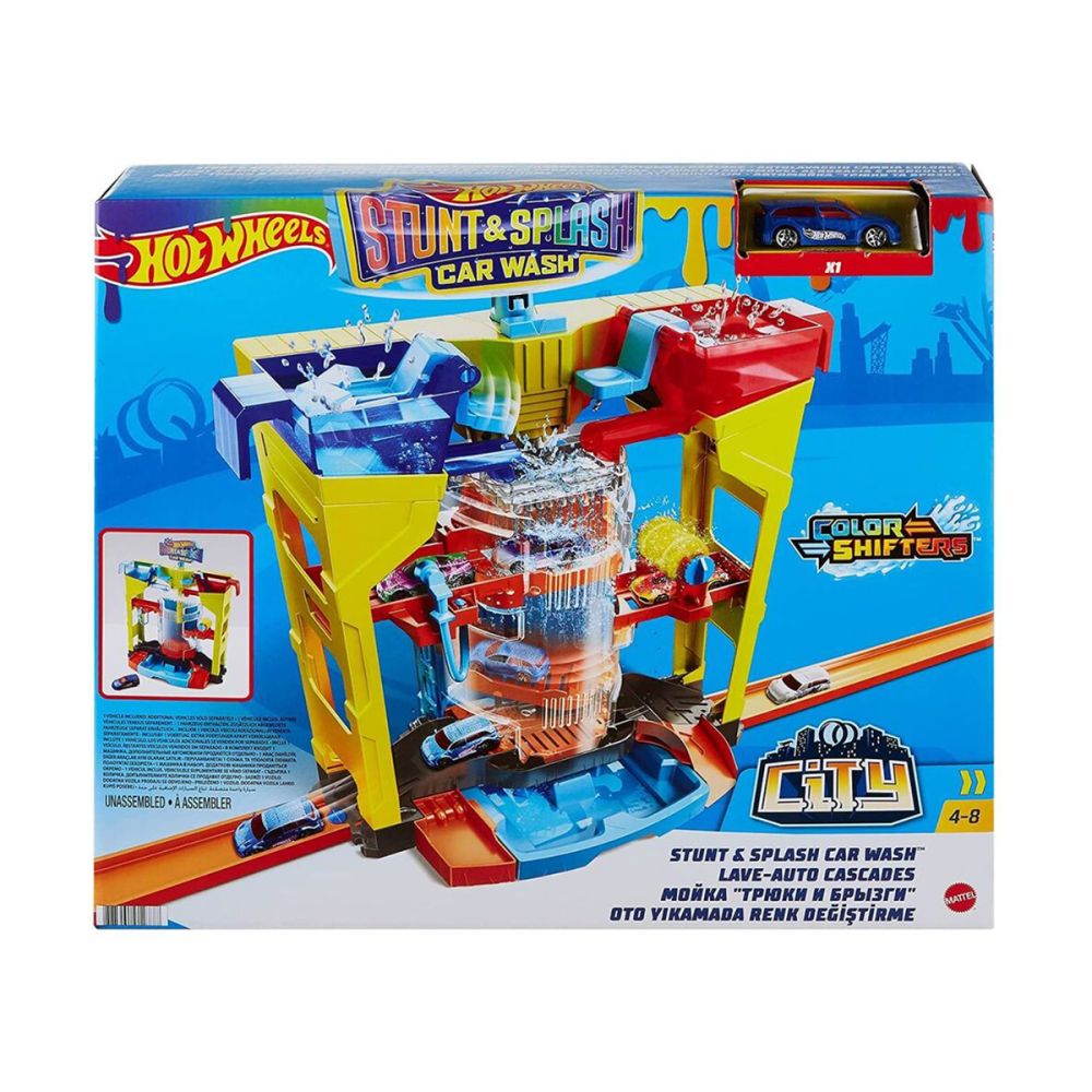 Комплект за игра, Hot Wheels, Stunt splash, автомивка