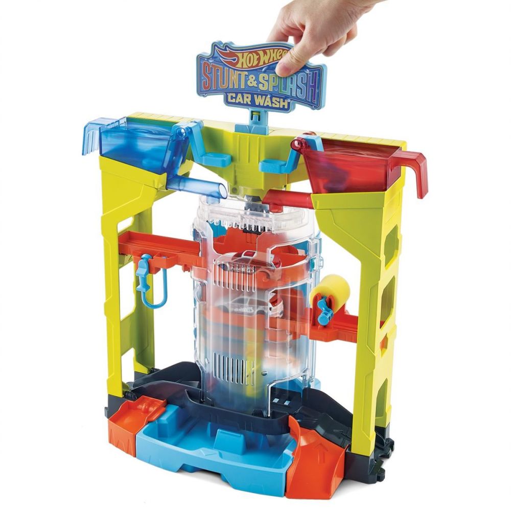Комплект за игра, Hot Wheels, Stunt splash, автомивка