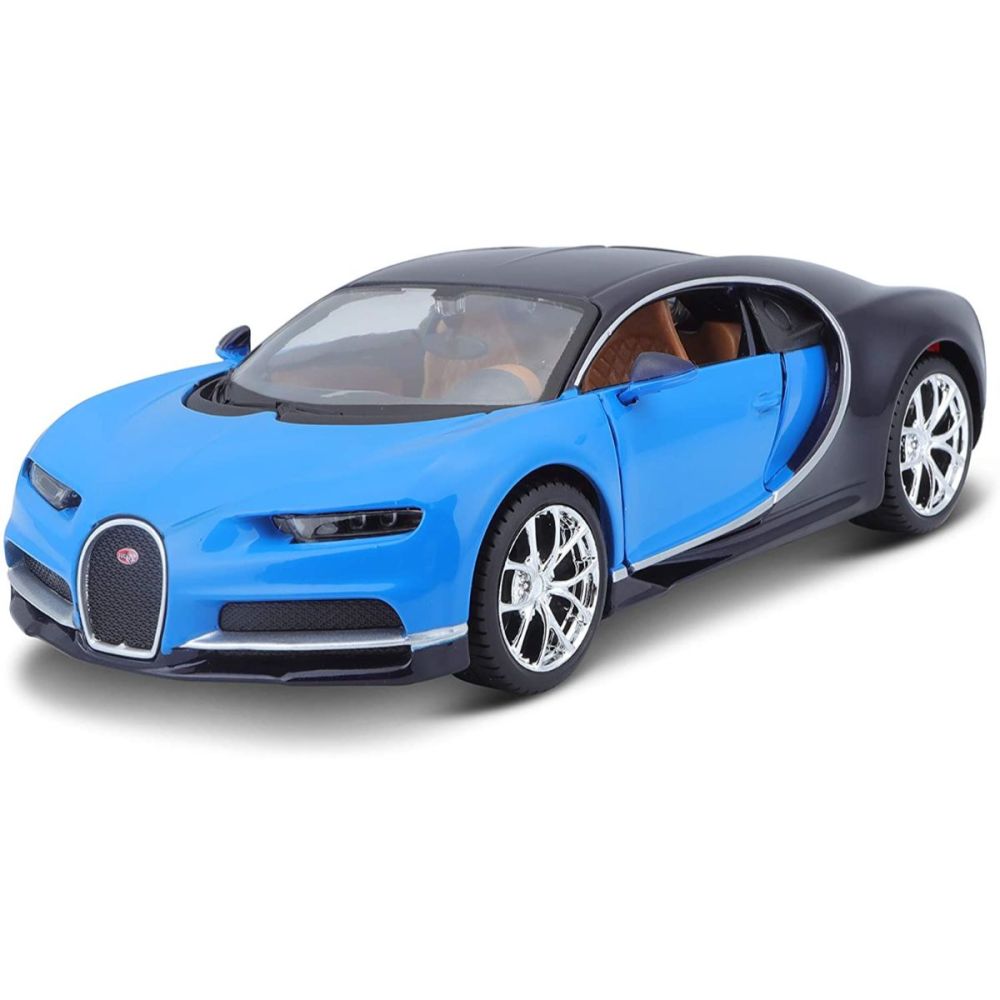 Комплект за сглобяване на количка Maisto Модел Bugatti Chiron, 1:24, Син