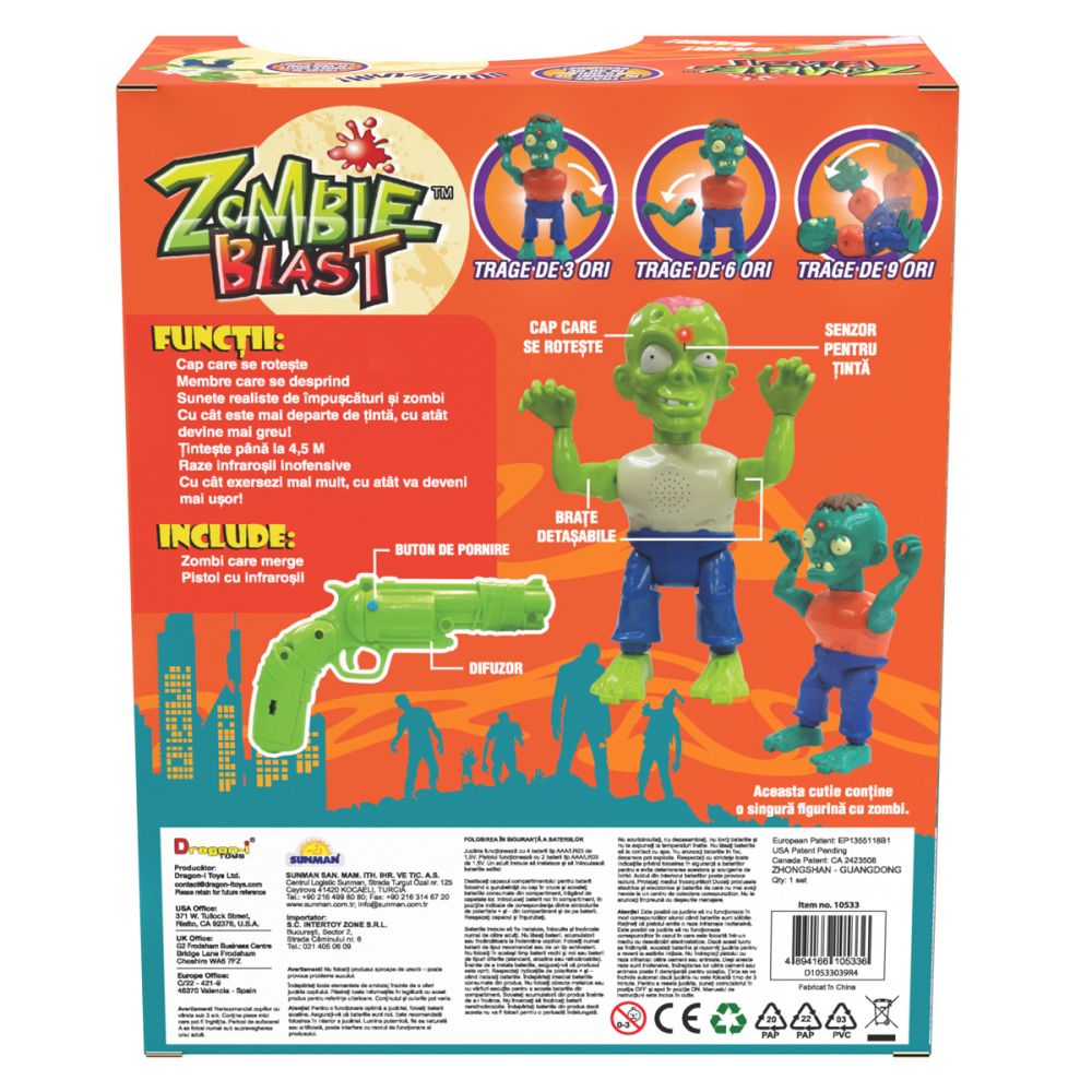 Интерактивна играчка Dragon-I, Zombie Blast