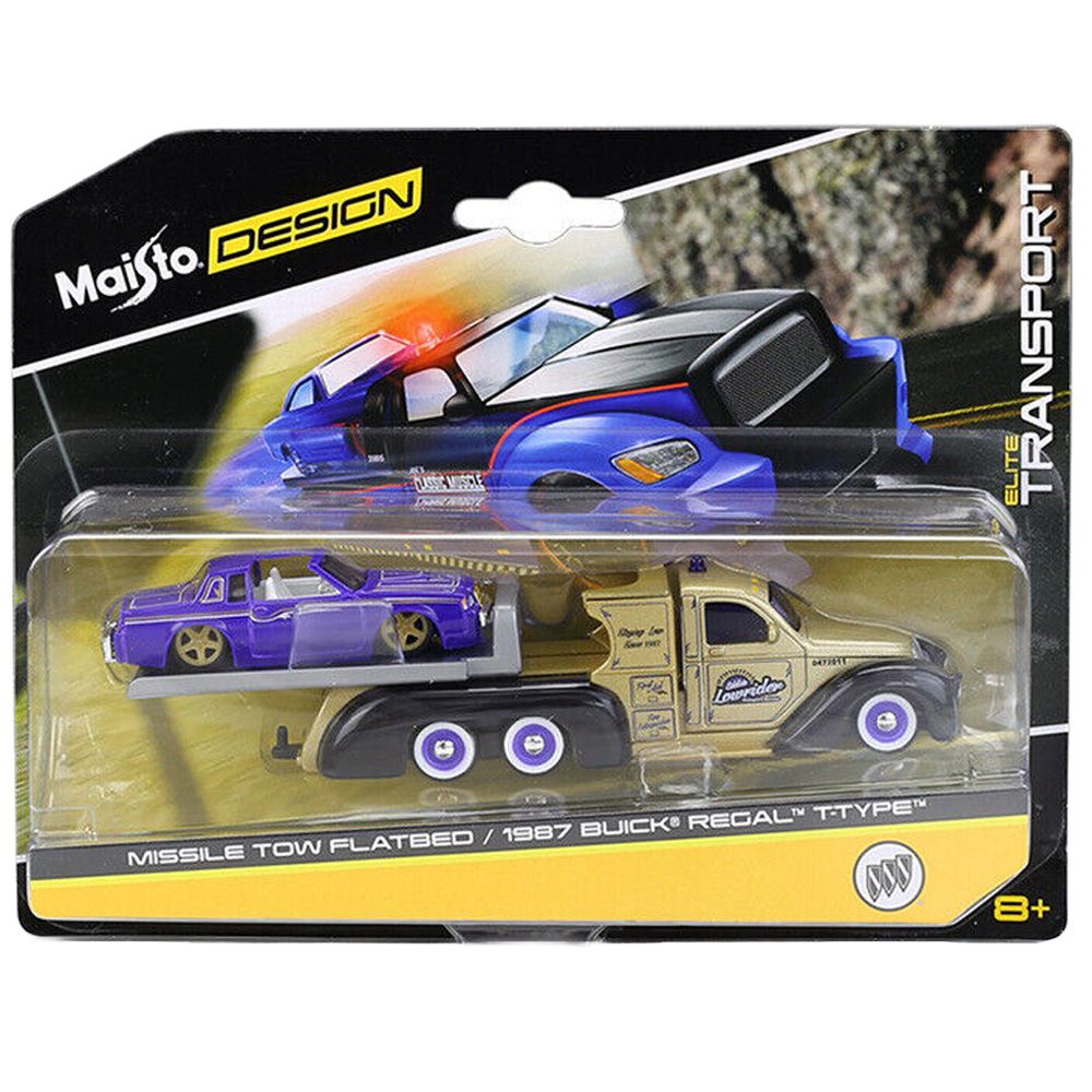 Количка Elite Transport Maisto, Missile Tow Flatbed и 1987 Buick Regal, 1:64