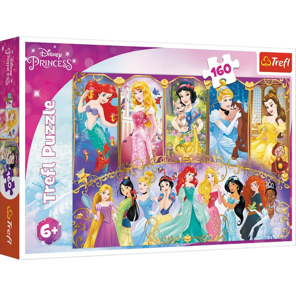 Пъзел 160 части, Trefl, Портрети на принцеси Disney