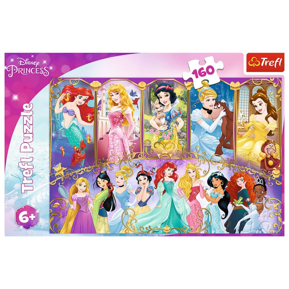 Пъзел 160 части, Trefl, Портрети на принцеси Disney