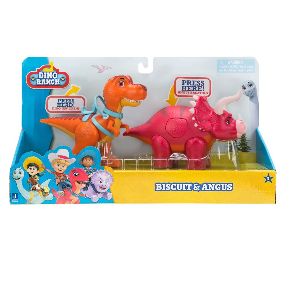 Комплект от 2 динозавра, Бисквит и Ангус, Dino Ranch, Deluxe Dino Pack, DNR0008