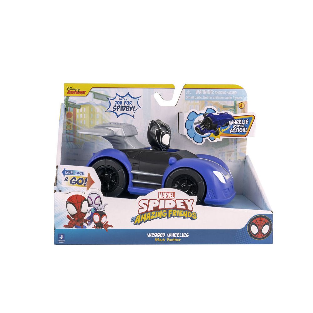 Количка Spidey Amazing Friends, Pull Back, Black Panther, SNF0079