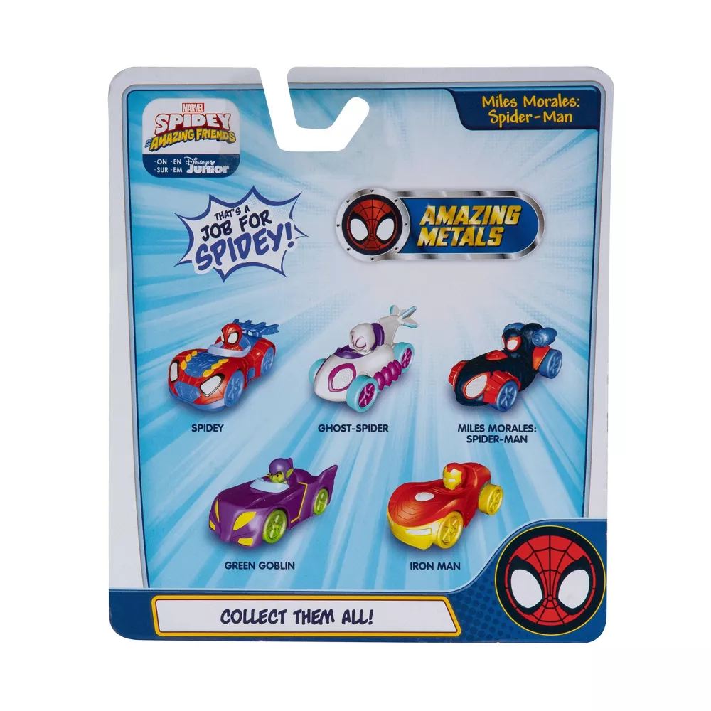 Метална количка и фигурка, Spidey and His Amazing Friends, Miles Morales