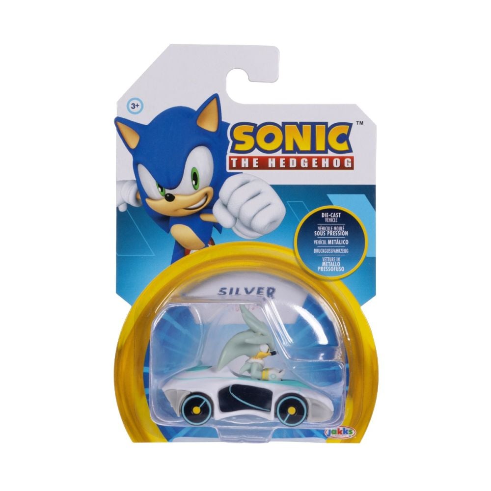 Метална количка, Sonic Nintendo, S7, Silver, 1:64