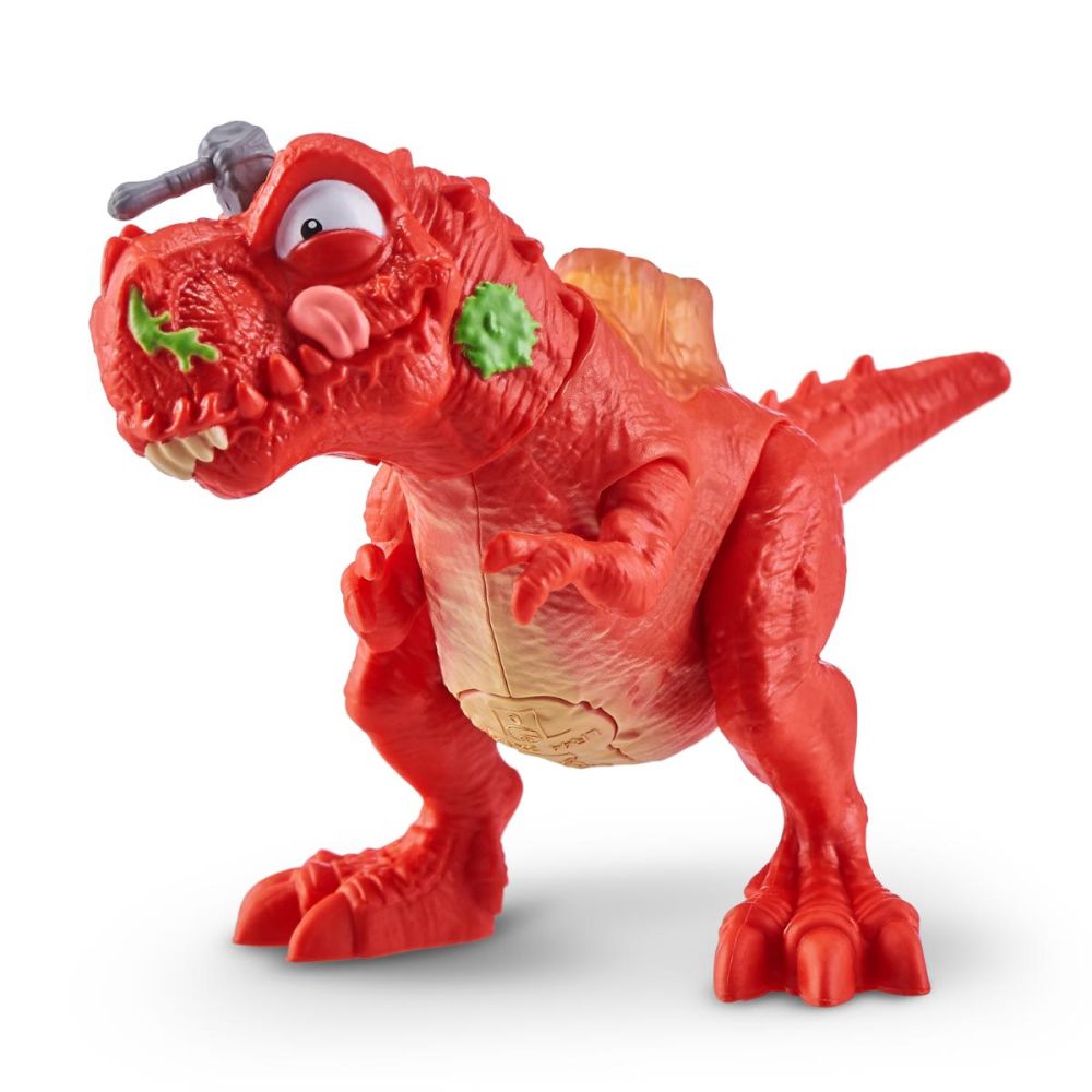 Фигурка на динозавър в яйце, Smashers, Mini Light Up Dino, Червен, 13 см