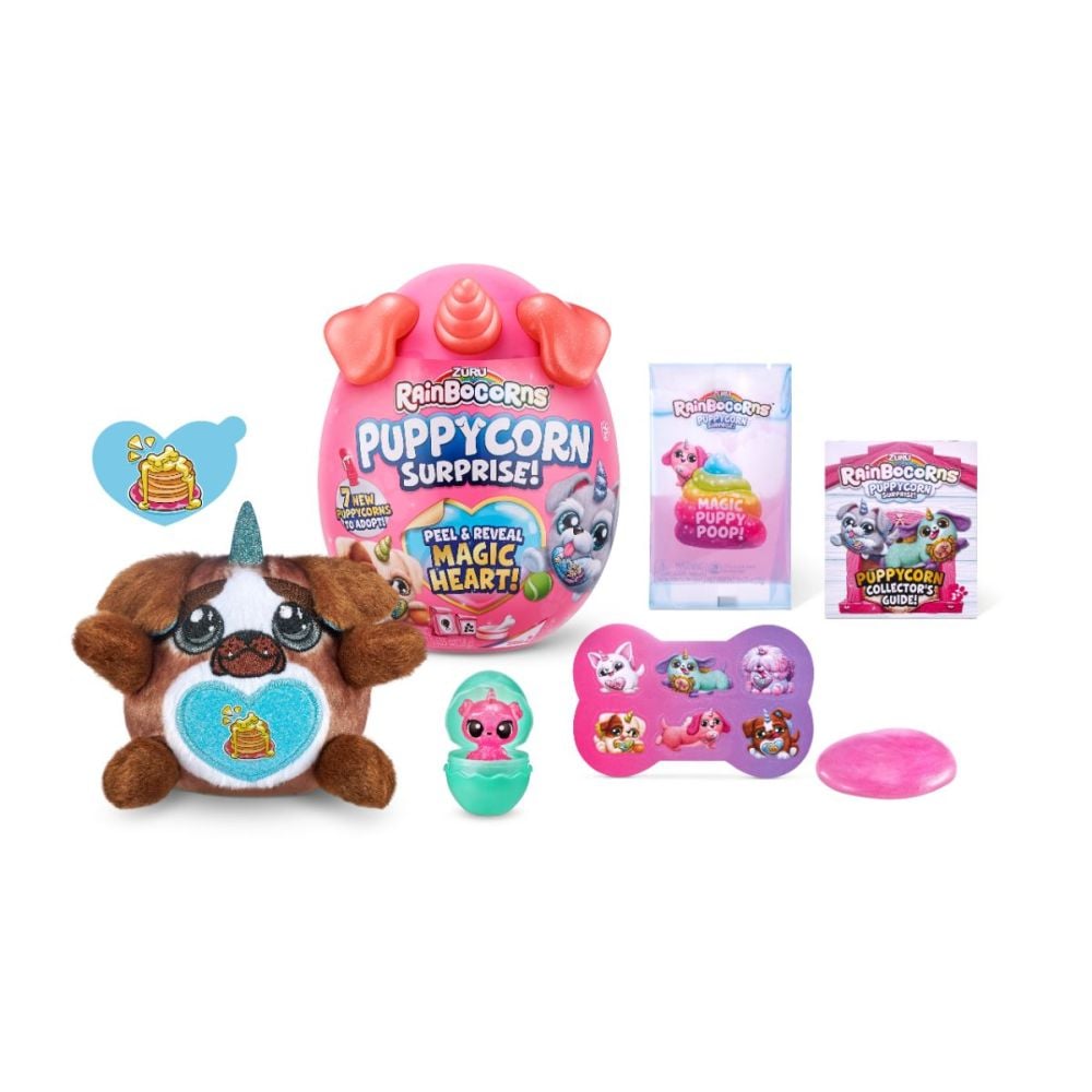 Плюшена играчка изненада, Rainbocorns Puppycorn Surprise, Еднорогa Дъга Серия 2