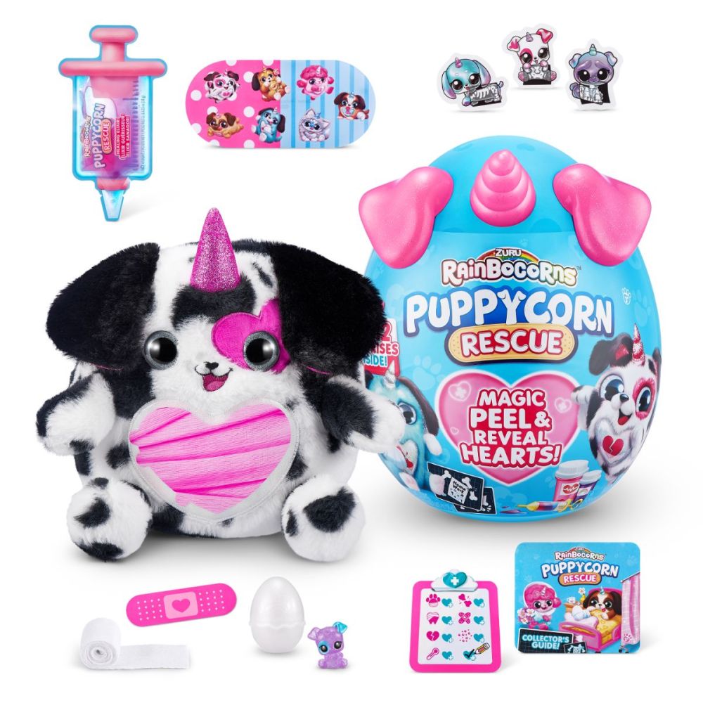 Плюшена играчка, Rainbocorns, Кученце Lottie на лекар