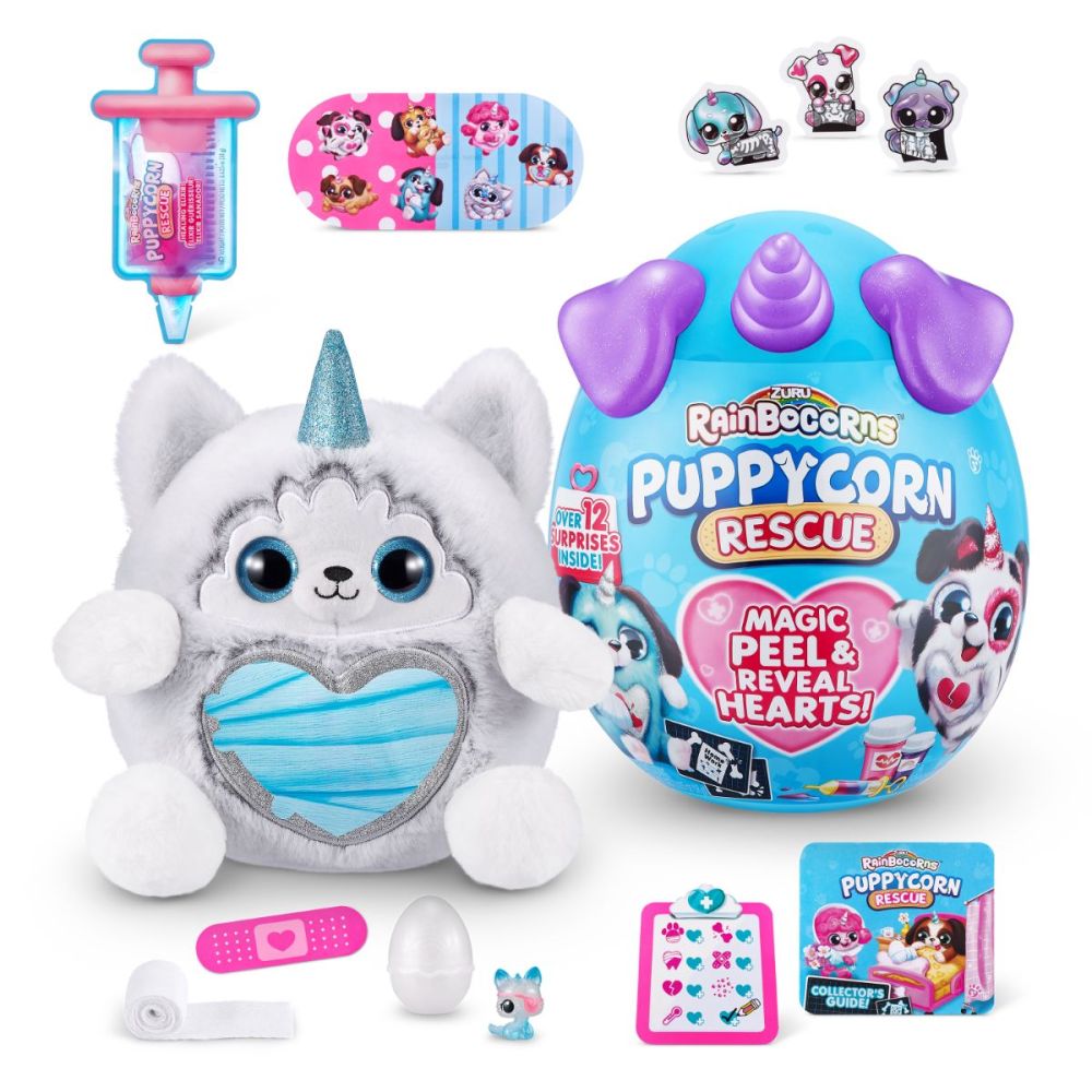 Плюшена играчка, Rainbocorns, Кученце Lottie на лекар