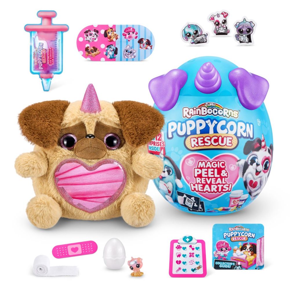Плюшена играчка, Rainbocorns, Кученце Lottie на лекар