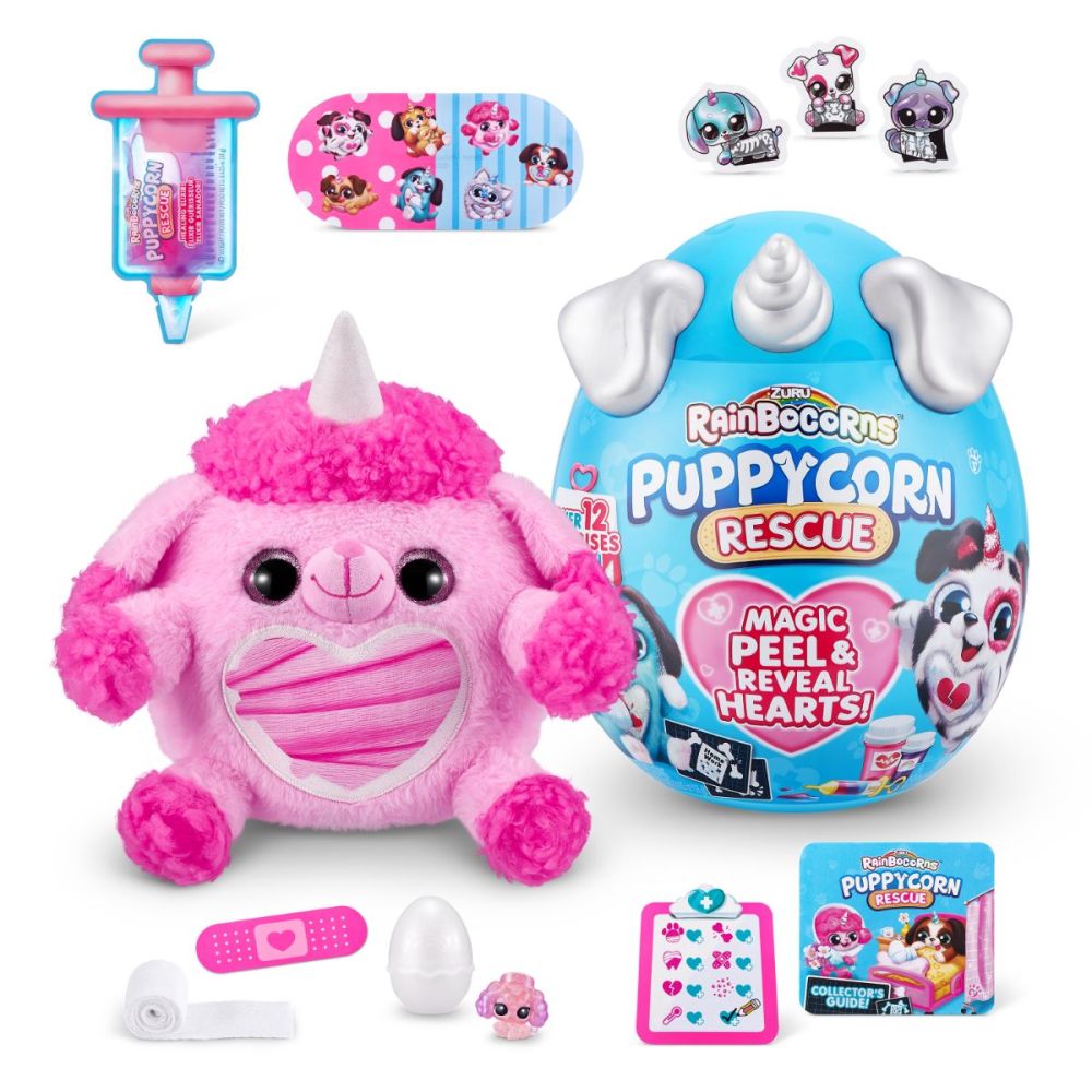 Плюшена играчка, Rainbocorns, Кученце Lottie на лекар