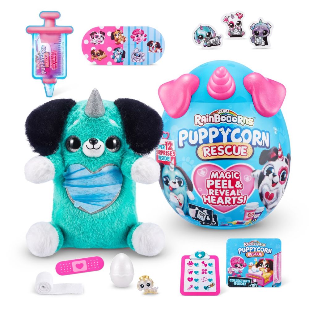 Плюшена играчка, Rainbocorns, Кученце Lottie на лекар