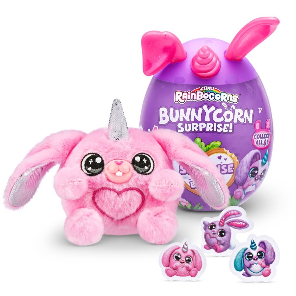Плюшена играчка, Rainbocorns, Зайче Daisy-Mae с изненади, Бялo