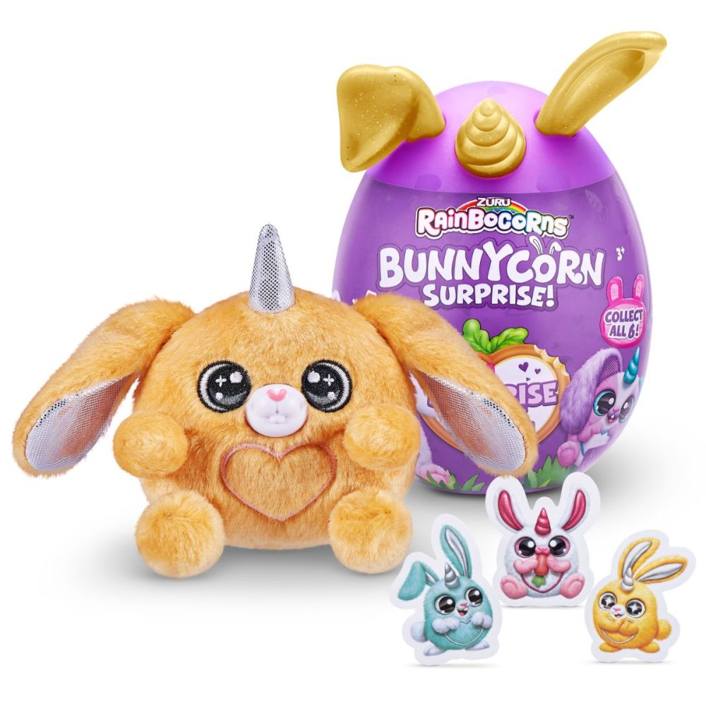 Плюшена играчка, Rainbocorns, Зайче Daisy-Mae с изненади, Бялo