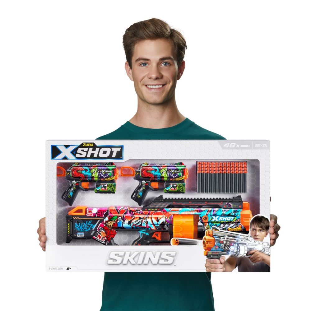 Комплект 3 бластера X-Shot, Skins Mix Combo