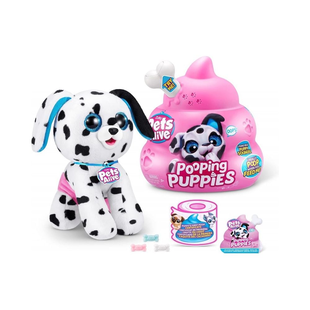 Интерактивна плюшена играчка, Pets Alive, Интерактивно кученце, Pooping Puppies