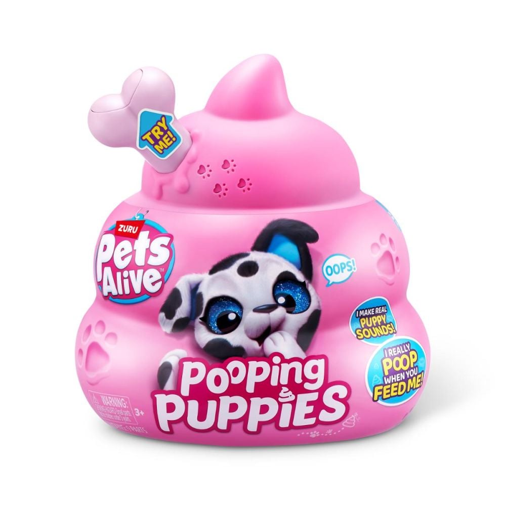 Интерактивна плюшена играчка, Pets Alive, Интерактивно кученце, Pooping Puppies