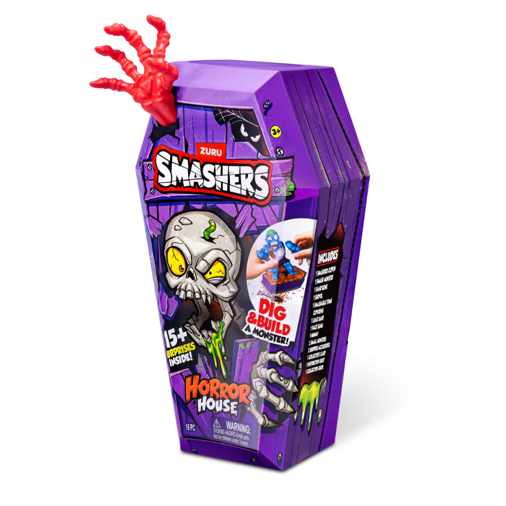 Комплект фигурки и аксесоари, Smashers, Horror House Medium, Червен, S1