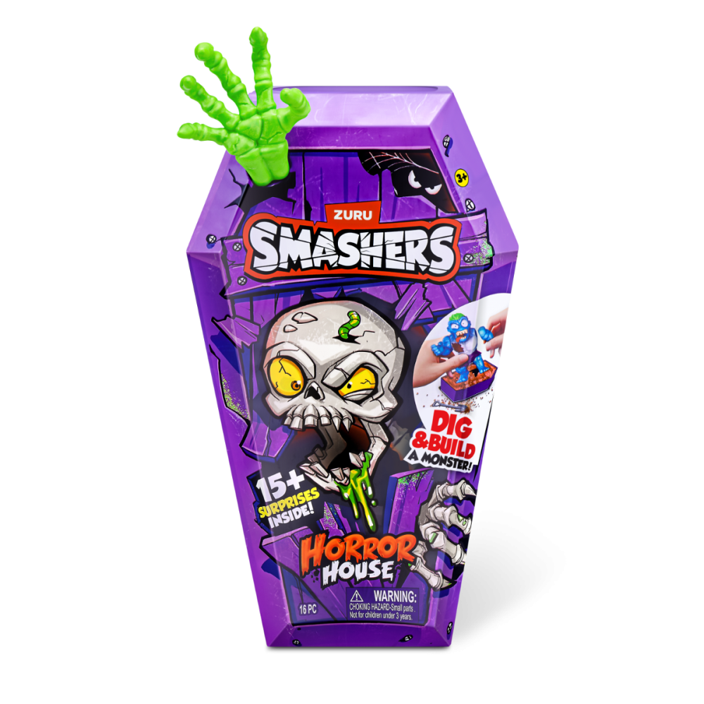 Комплект фигурки и аксесоари, Smashers, Horror House Medium, Зелен, S1