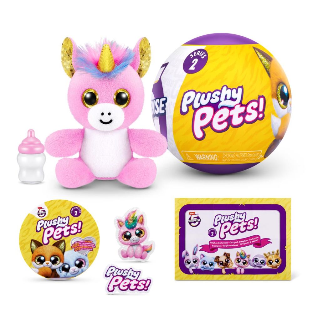 Плюшена играчка с 5 изненади, Zuru, Plushy Pets, S2