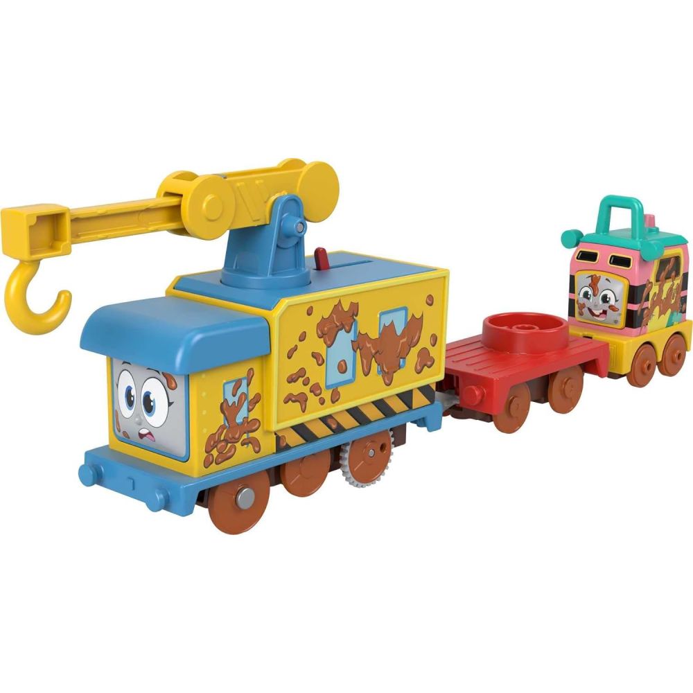 Моторизиран локомотив с 2 вагона, Thomas and Friends, Muddy Fix'Em Up Friends, HHN43