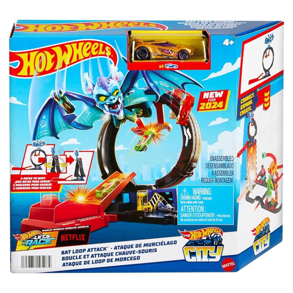 Комплект за игра, Hot Wheels City, Bat Loop Attack, HTN78
