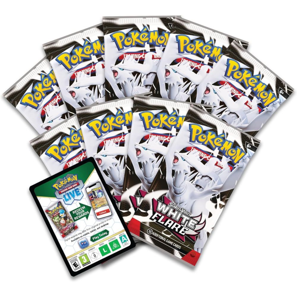 Комплект карти Pokemon TCG, Elite Trainer Box SV10.5, White Flare