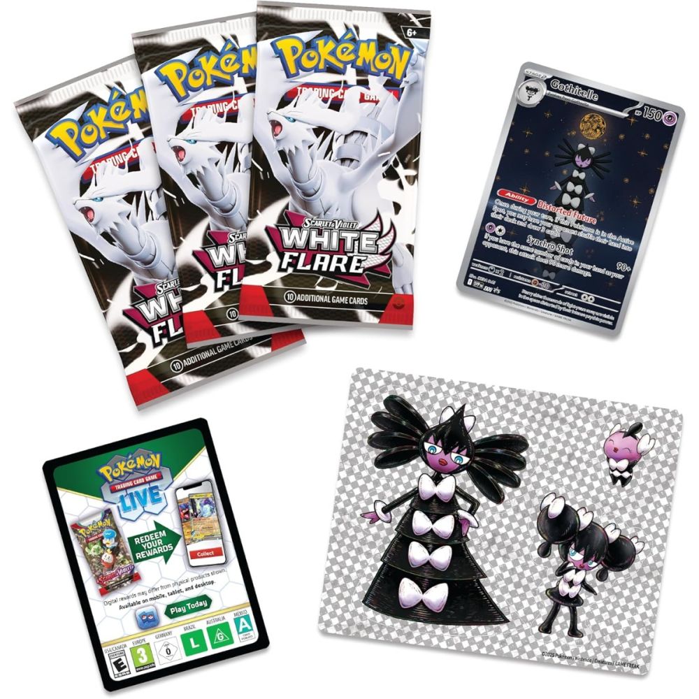 Комплект карти  Pokemon TCG, SV White Flare, Tech Sticker Collection