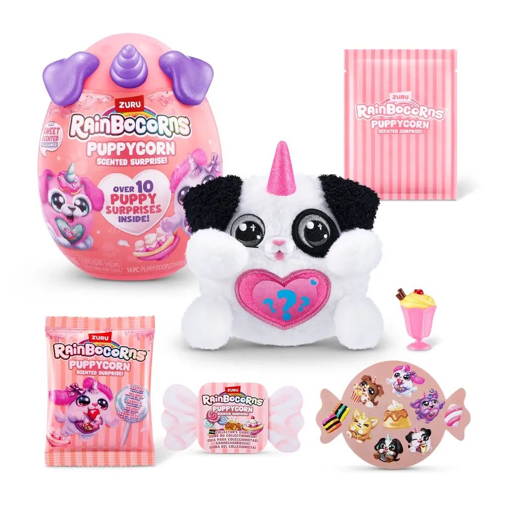 Плюшена играчка изненада, Raibocorn, Puppycorn, S4